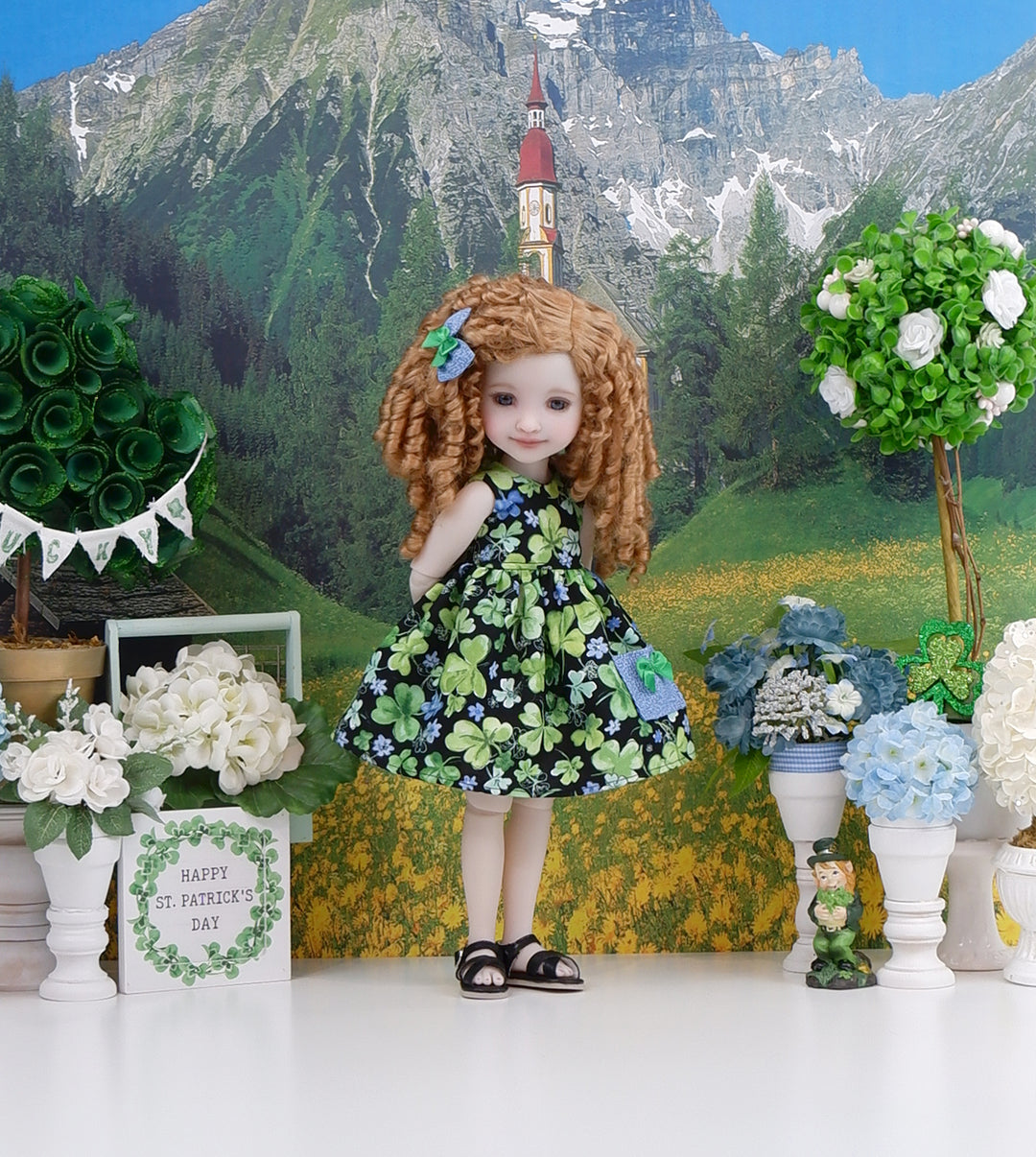 Irish Lass - dress with sandals for Ruby Red Fashion Friends doll