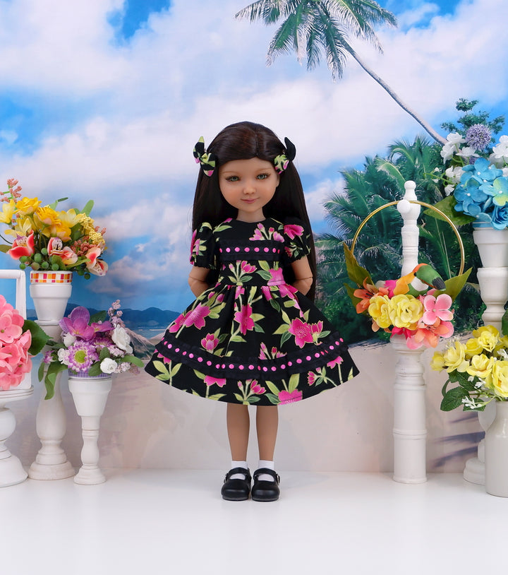 Island Flowers - dress and shoes for Ruby Red Fashion Friends doll