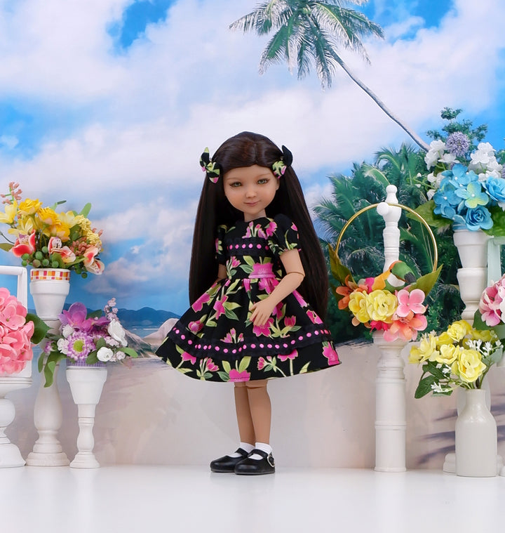 Island Flowers - dress and shoes for Ruby Red Fashion Friends doll