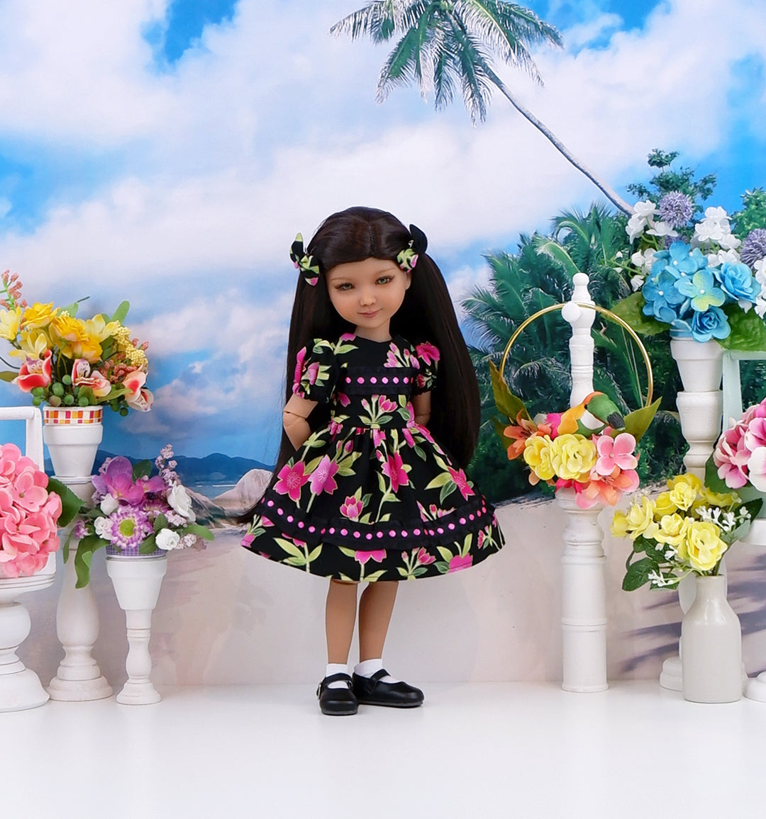 Island Flowers - dress and shoes for Ruby Red Fashion Friends doll