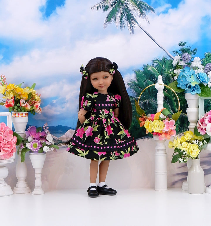Island Flowers - dress and shoes for Ruby Red Fashion Friends doll