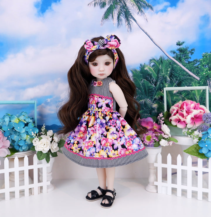 Island Pansy - dress and sandals for Ruby Red Fashion Friends doll