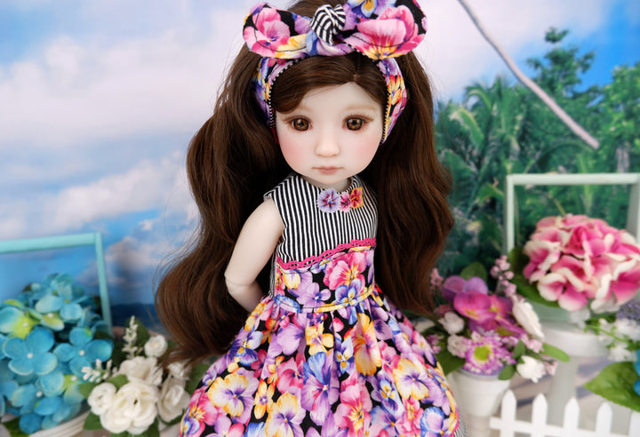 Island Pansy - dress and sandals for Ruby Red Fashion Friends doll