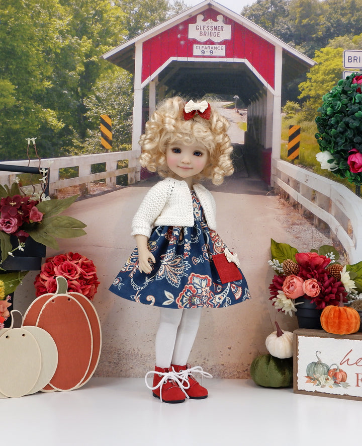 Jacobean Market - dress, sweater &amp; boots for Ruby Red Fashion Friends doll