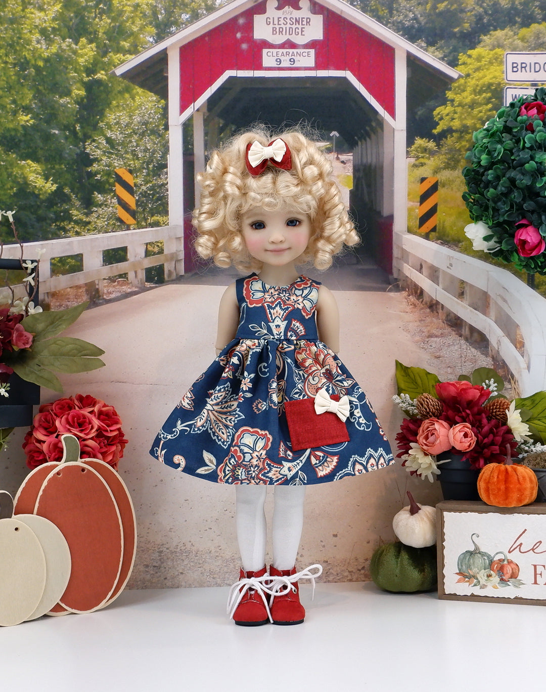 Jacobean Market - dress, sweater &amp; boots for Ruby Red Fashion Friends doll