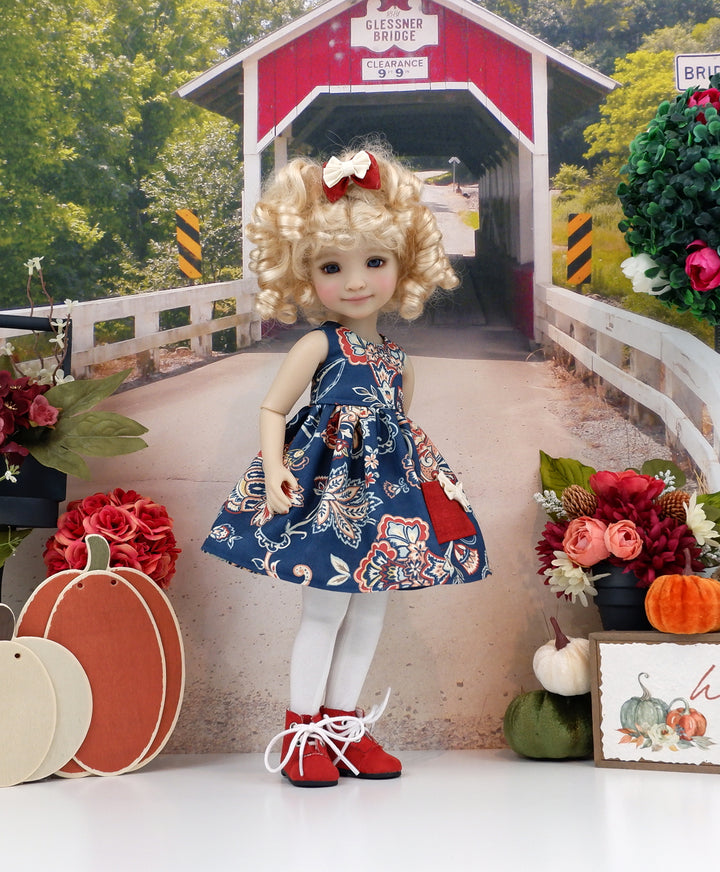 Jacobean Market - dress, sweater &amp; boots for Ruby Red Fashion Friends doll