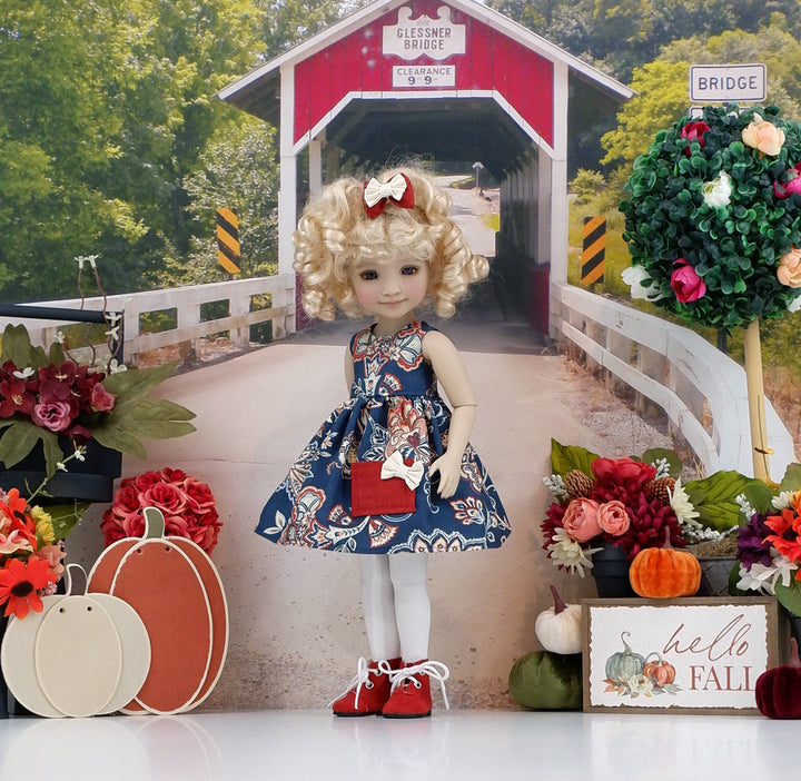 Jacobean Market - dress, sweater &amp; boots for Ruby Red Fashion Friends doll