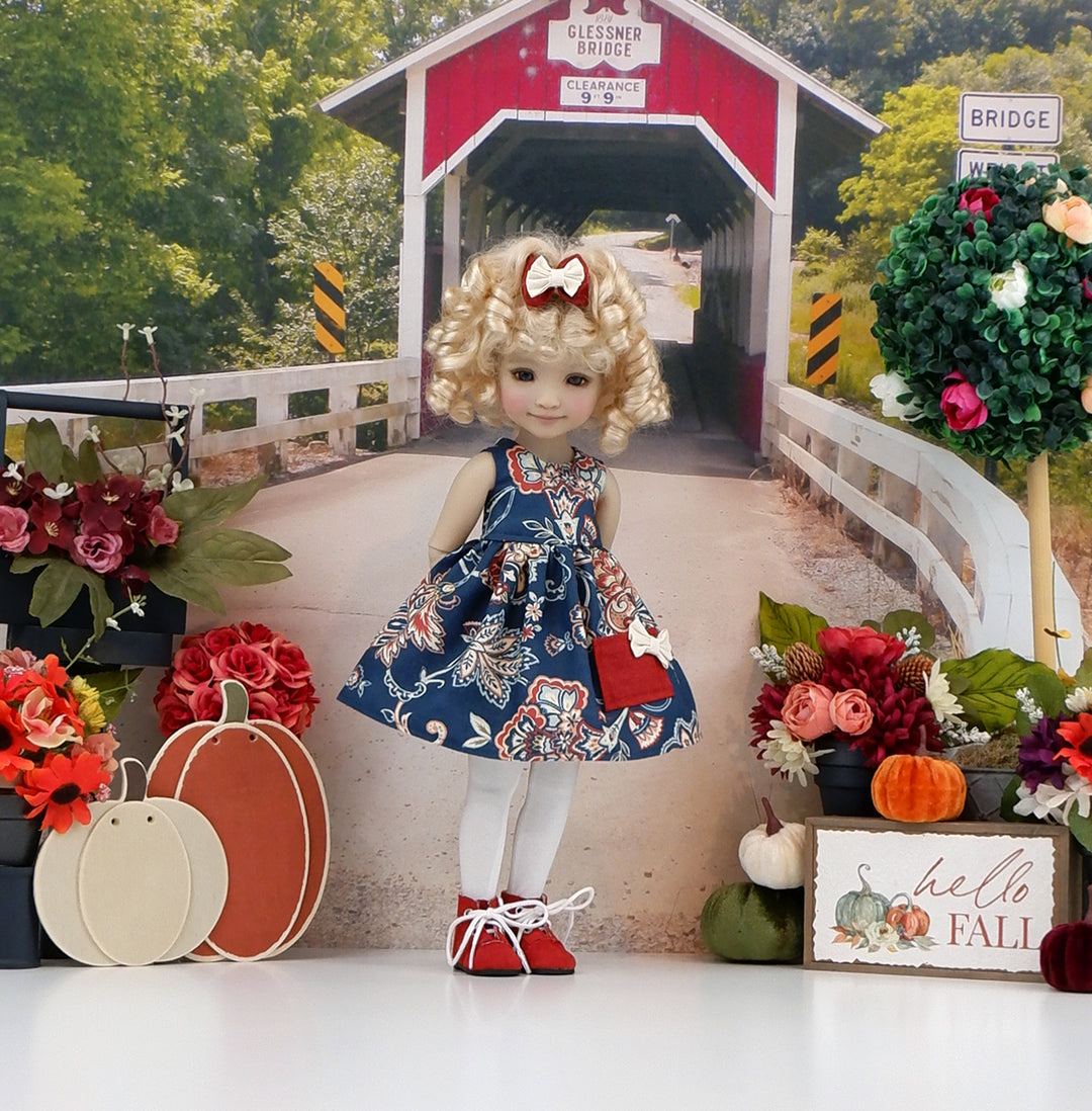 Jacobean Market - dress, sweater &amp; boots for Ruby Red Fashion Friends doll