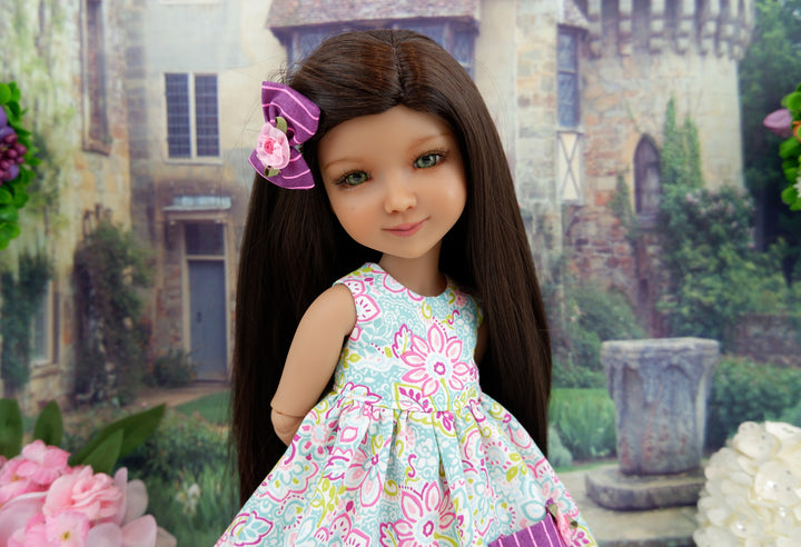 Jacobean Summer - dress with sandals for Ruby Red Fashion Friends doll