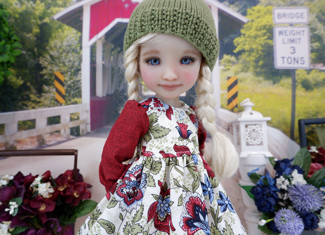 Jacobean Thistle - dress with boots for Ruby Red Fashion Friends doll