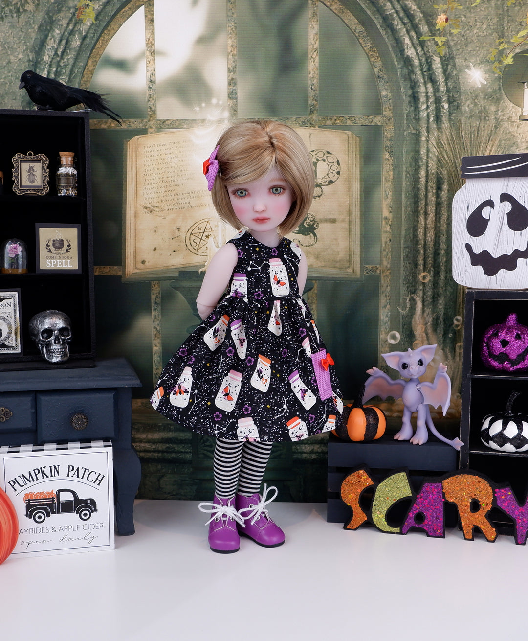 Jar of Moths - dress with boots for Ruby Red Fashion Friends doll