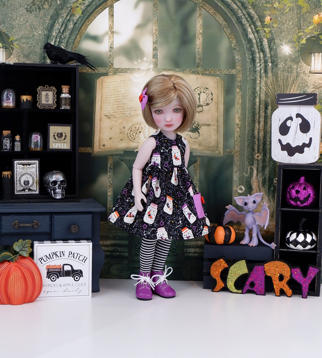 Jar of Moths - dress with boots for Ruby Red Fashion Friends doll