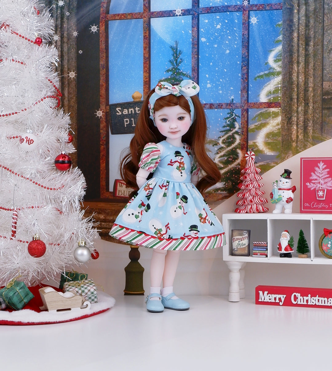 Jolly Snowman - dress and shoes for Ruby Red Fashion Friends doll