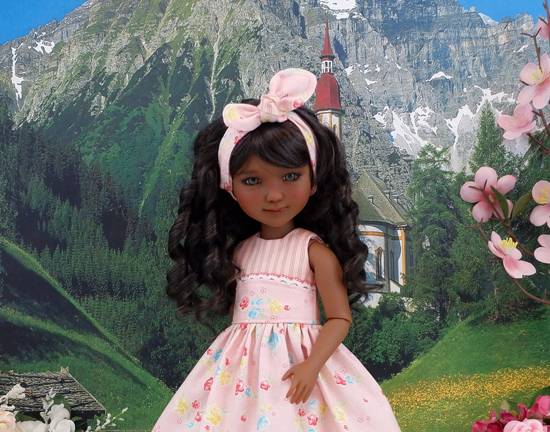 July Roses - dress with sandals for Ruby Red Fashion Friends doll