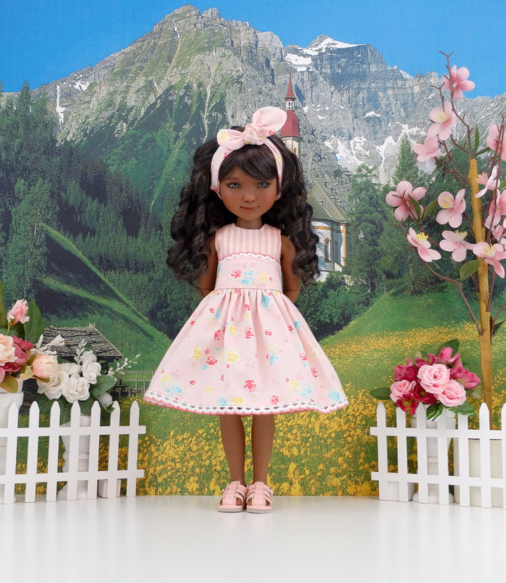 July Roses - dress with sandals for Ruby Red Fashion Friends doll