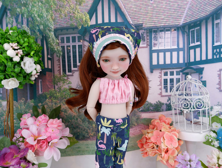 Jurassic Jungle - crop top & capris with sandals for Ruby Red Fashion Friends doll