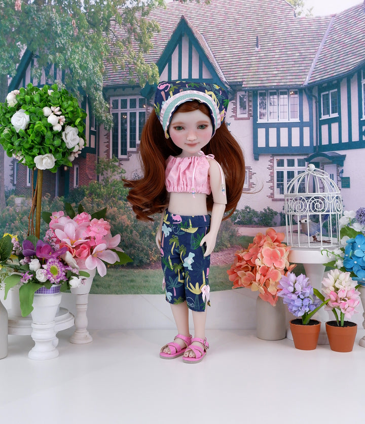 Jurassic Jungle - crop top & capris with sandals for Ruby Red Fashion Friends doll