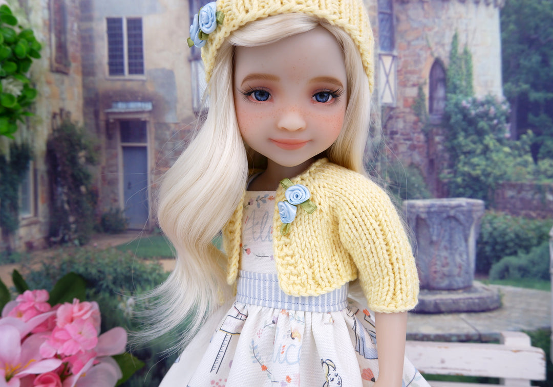 Just Alice - dress and sweater with shoes for Ruby Red Fashion Friends doll