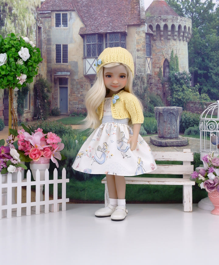 Just Alice - dress and sweater with shoes for Ruby Red Fashion Friends doll