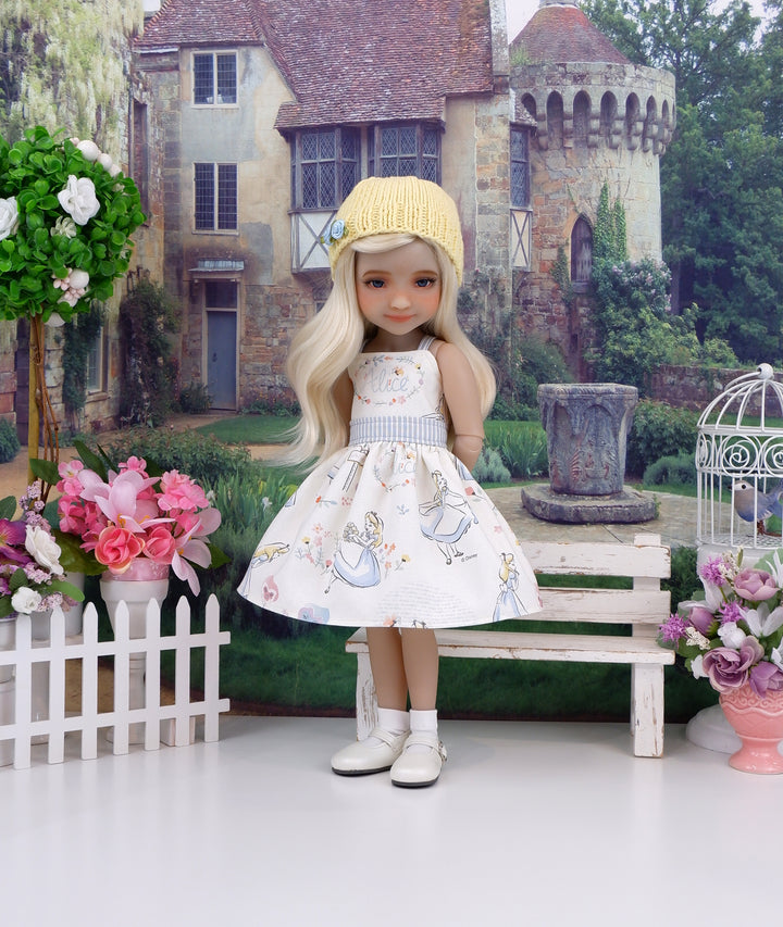 Just Alice - dress and sweater with shoes for Ruby Red Fashion Friends doll