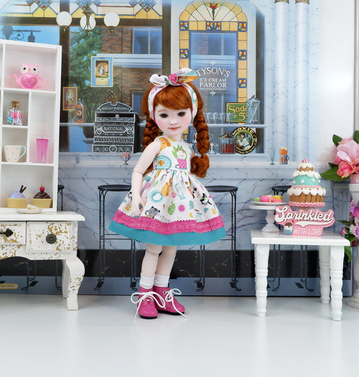 Kitten Chaos - dress with boots for Ruby Red Fashion Friends doll