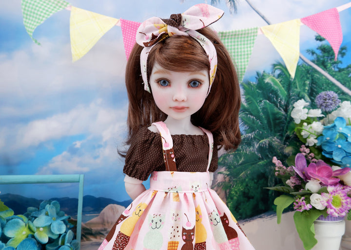 Kitten Cones - blouse & jumper with boots for Ruby Red Fashion Friends doll