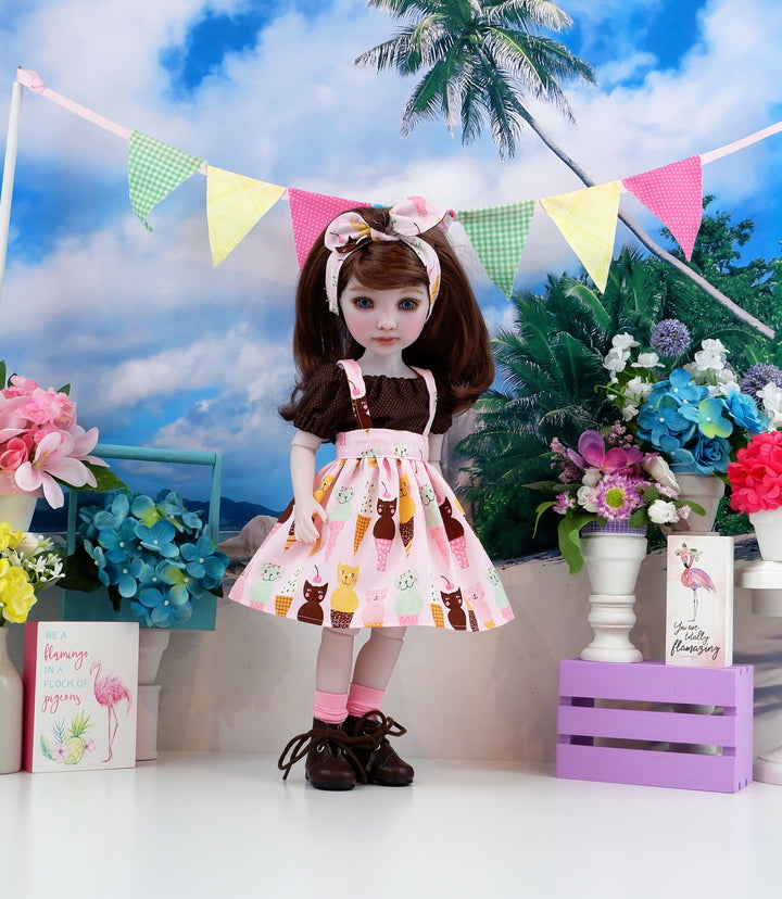 Kitten Cones - blouse & jumper with boots for Ruby Red Fashion Friends doll