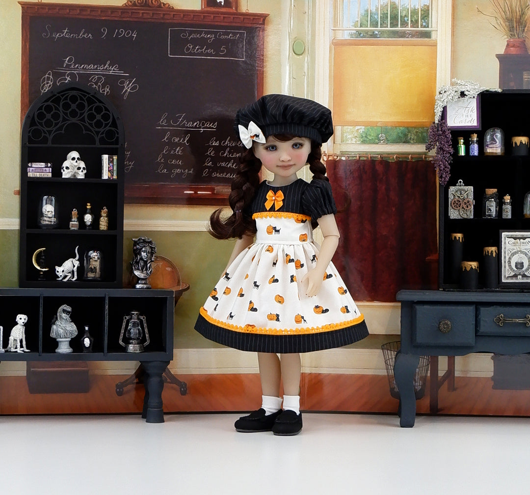 Kitty's Halloween - dress and loafers for Ruby Red Fashion Friends doll