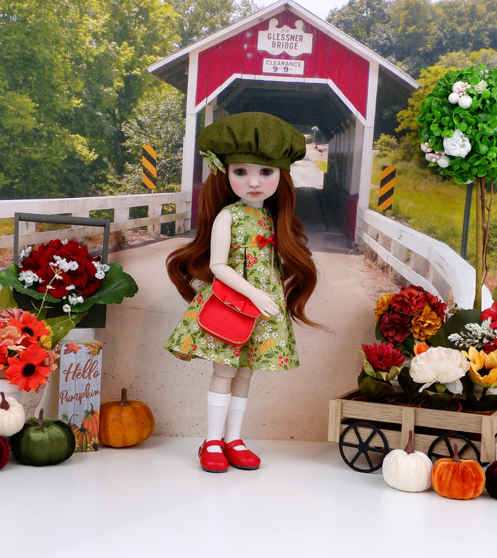 Late Summer Stroll - dress with shoes & purse for Ruby Red Fashion Friends doll