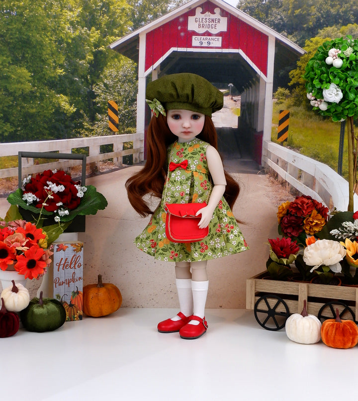 Late Summer Stroll - dress with shoes & purse for Ruby Red Fashion Friends doll