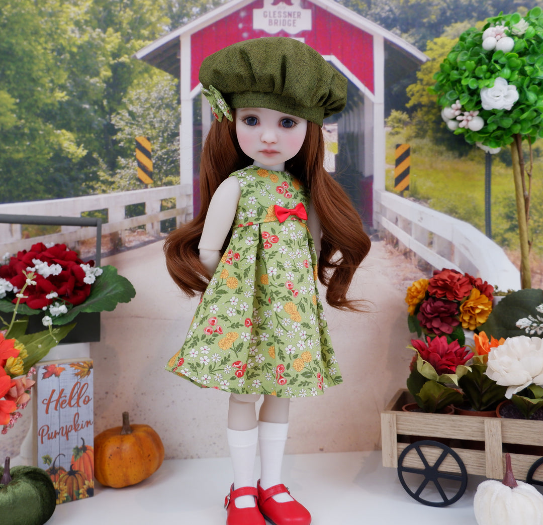 Late Summer Stroll - dress with shoes & purse for Ruby Red Fashion Friends doll