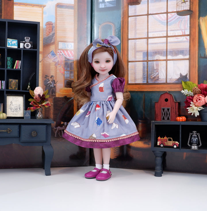 Library Books - dress with shoes for Ruby Red Fashion Friends doll