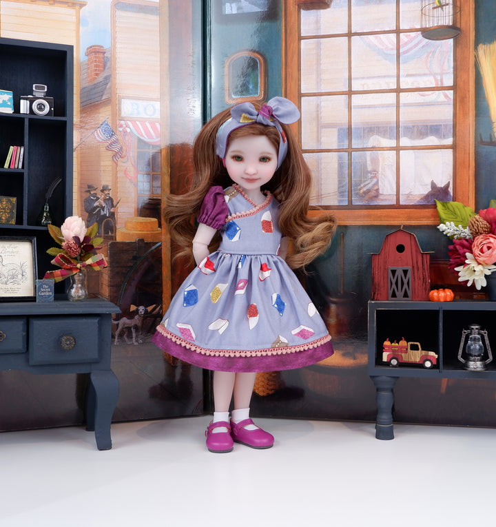 Library Books - dress with shoes for Ruby Red Fashion Friends doll