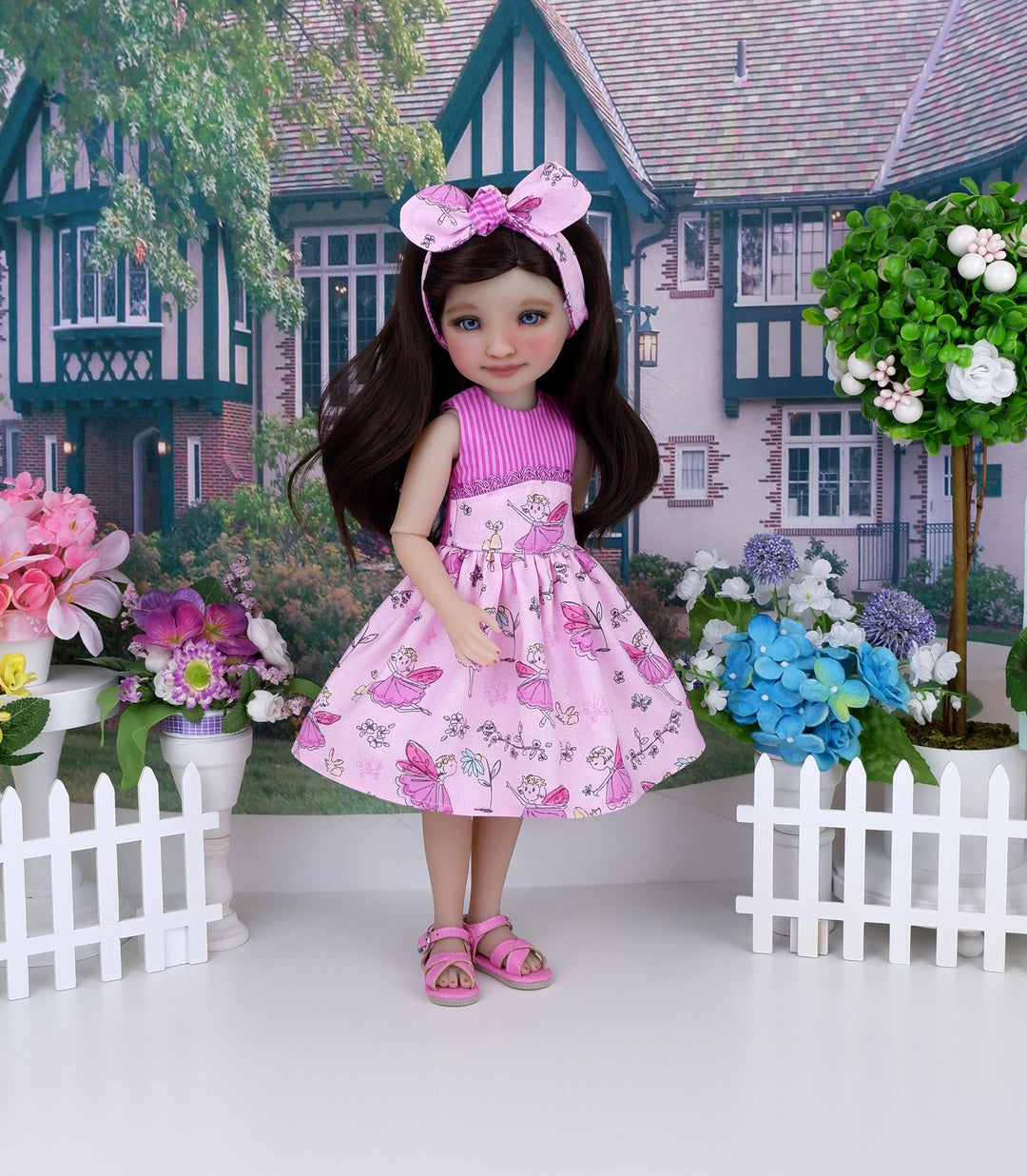 Lil' Forest Fairy - dress and sandals for Ruby Red Fashion Friends doll