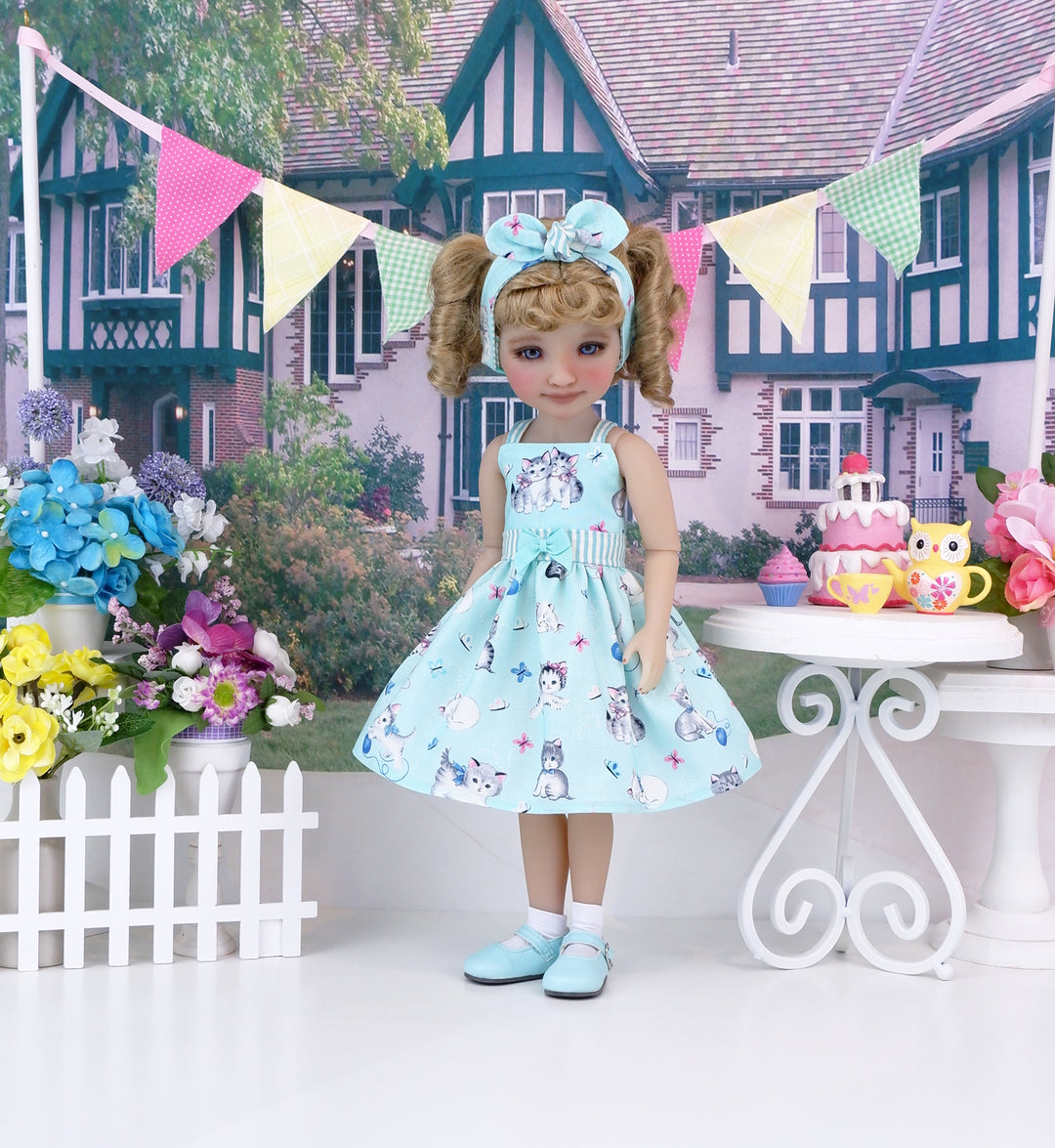 Little Grey Tabby - dress and shoes for Ruby Red Fashion Friends doll