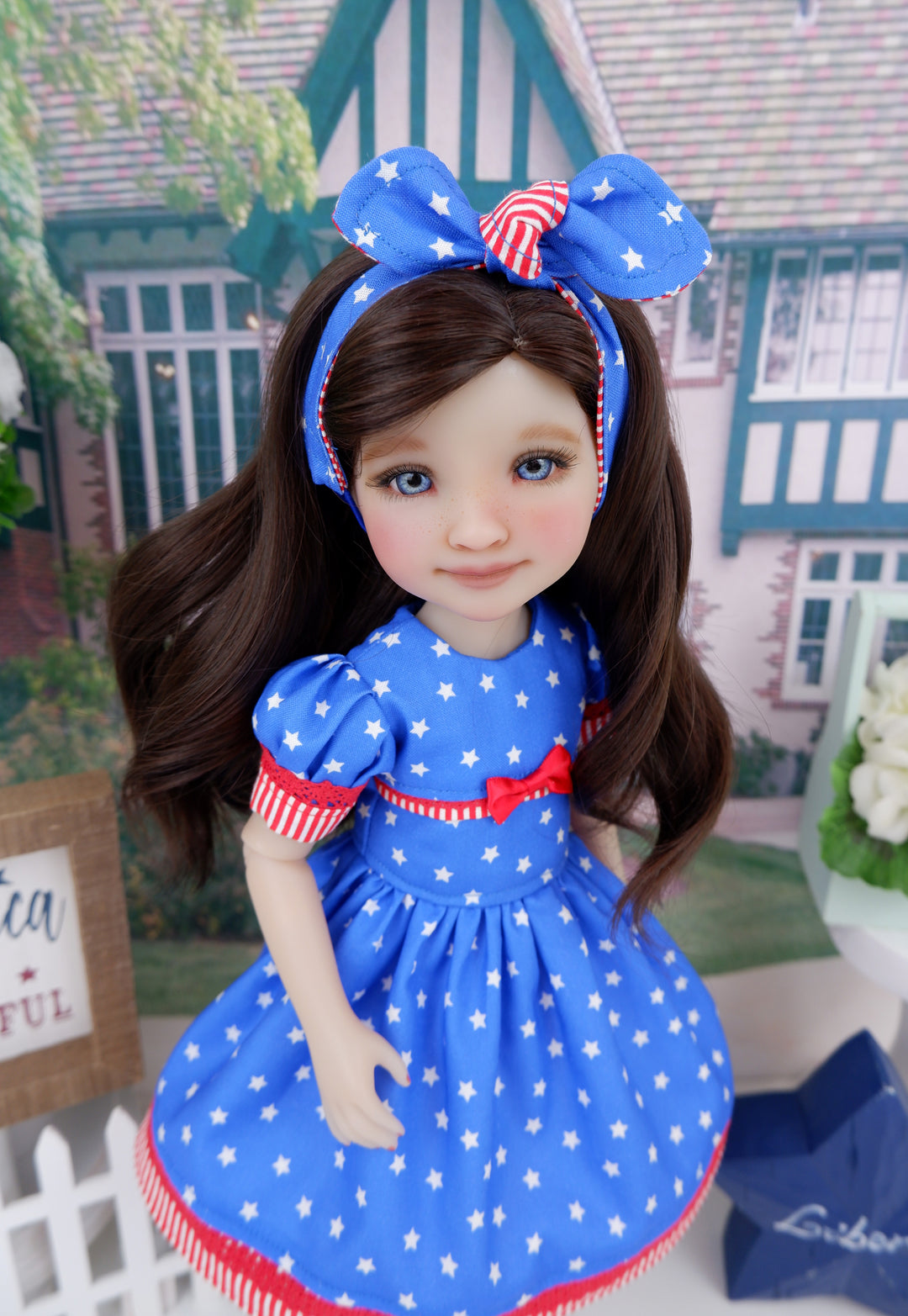 Little Miss America - dress and saddle shoes for Ruby Red Fashion Friends doll