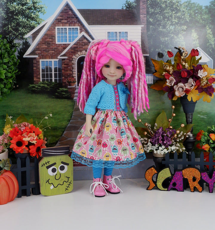 Little Monsters - dress with sweater & boots for Ruby Red Fashion Friends doll