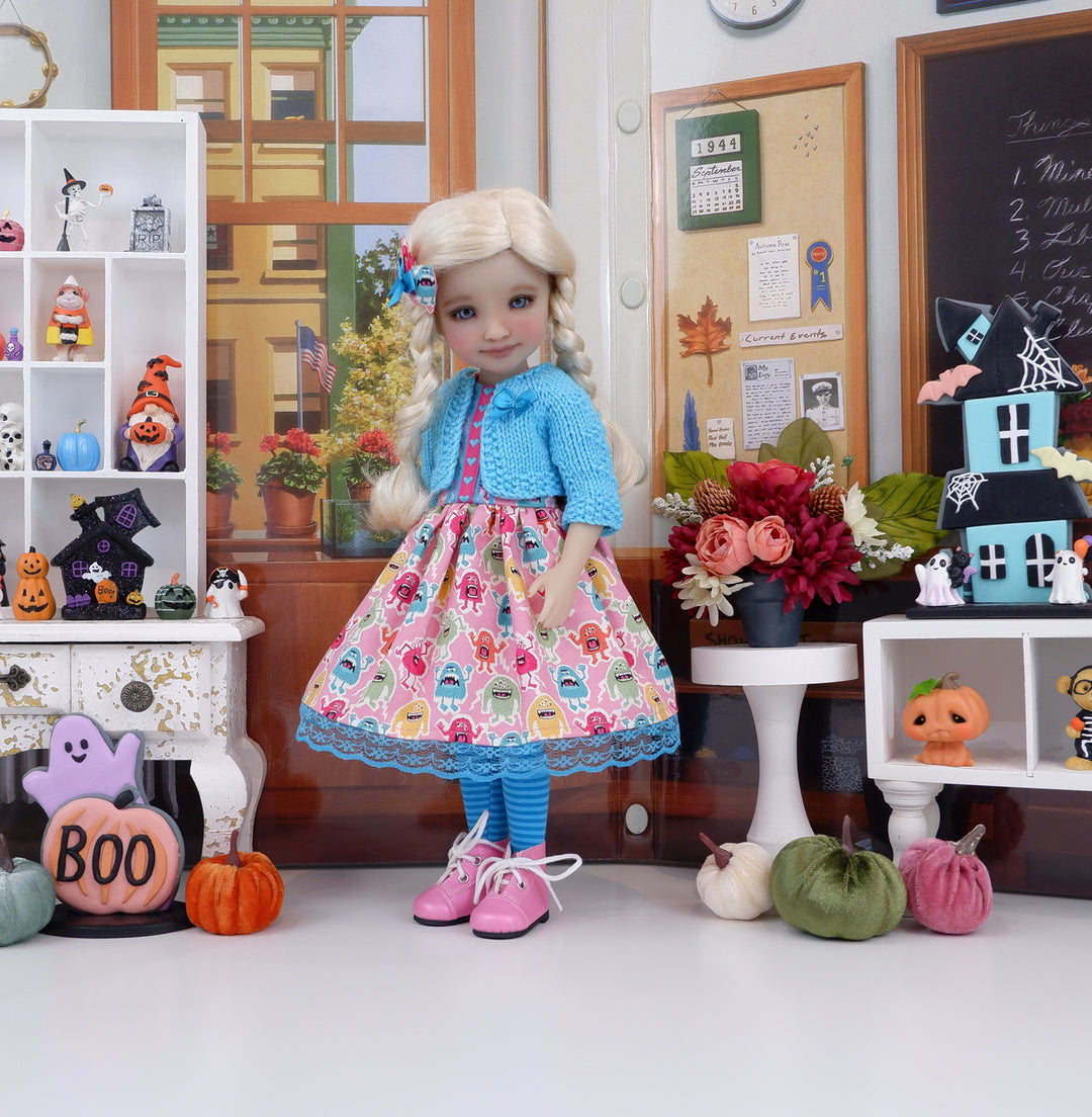 Little Monsters - dress with sweater & boots for Ruby Red Fashion Friends doll