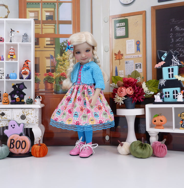 Little Monsters - dress with sweater & boots for Ruby Red Fashion Friends doll