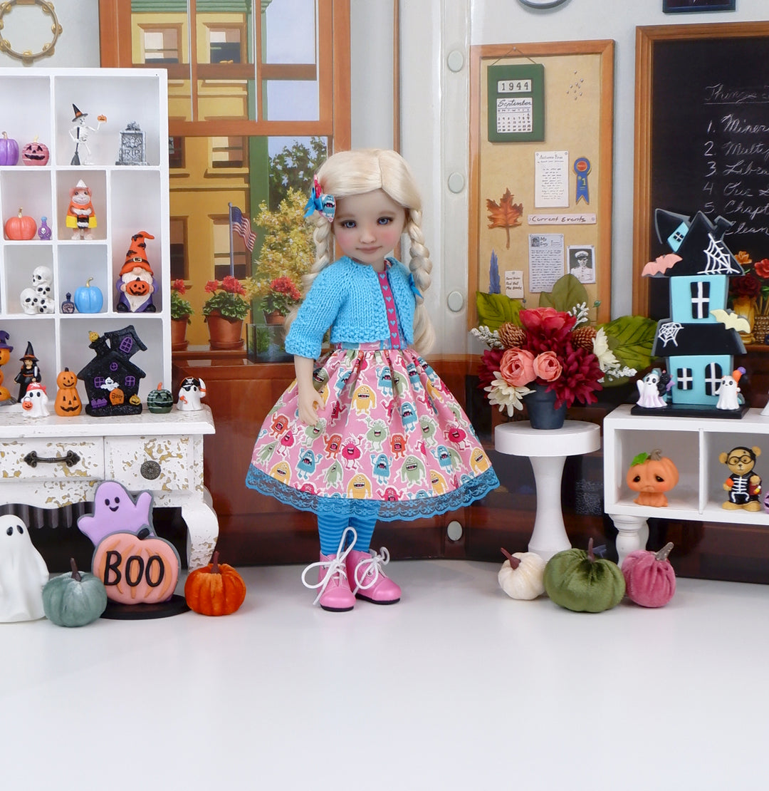 Little Monsters - dress with sweater & boots for Ruby Red Fashion Friends doll