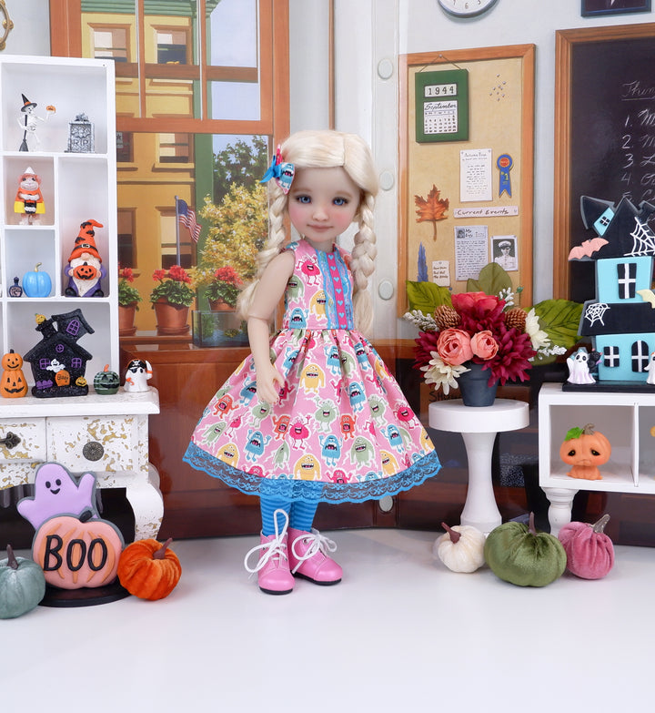 Little Monsters - dress with sweater & boots for Ruby Red Fashion Friends doll