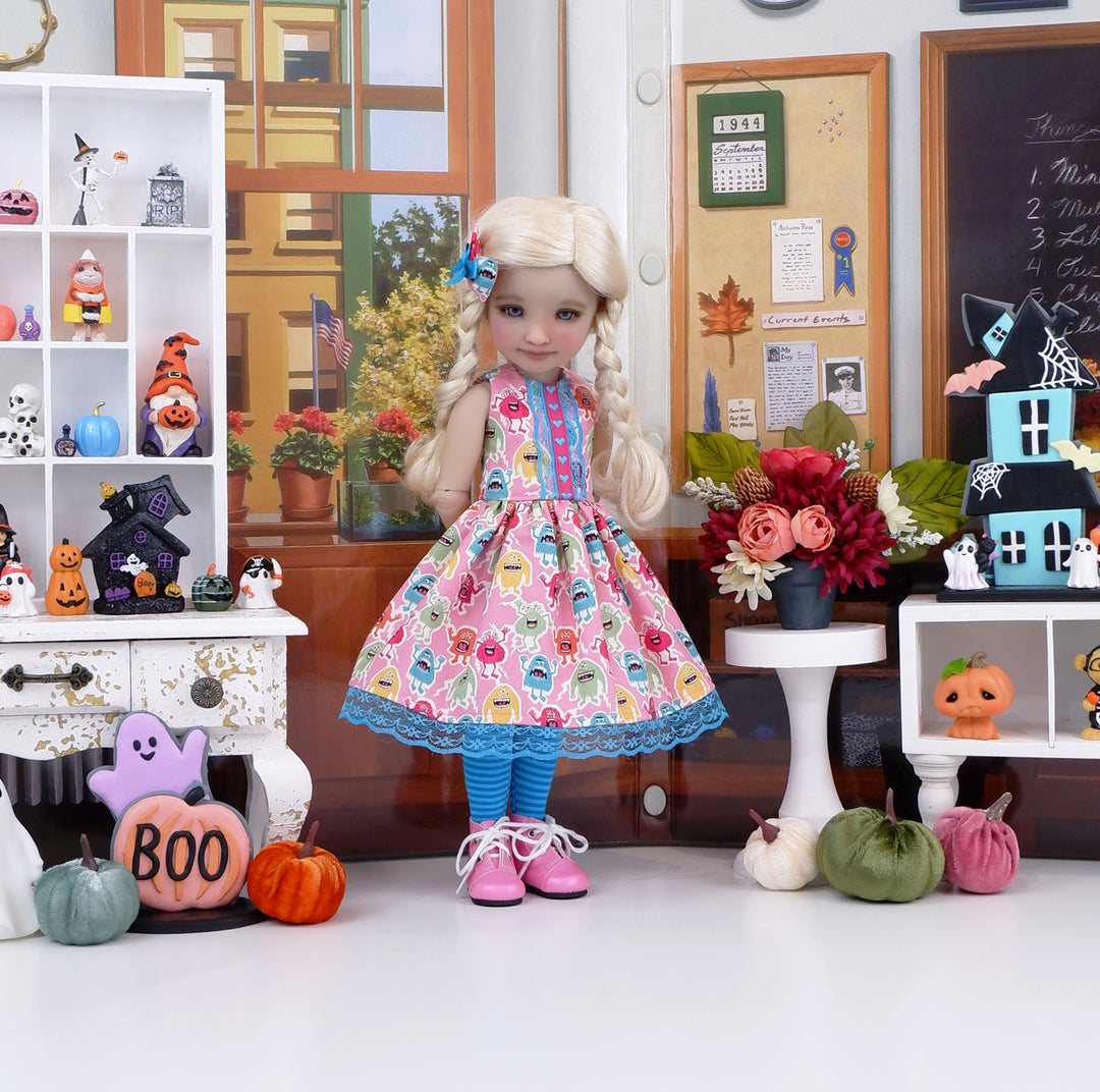 Little Monsters - dress with sweater & boots for Ruby Red Fashion Friends doll