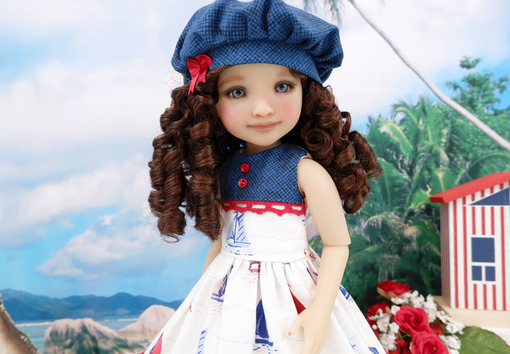 Little Schooner - dress & saddle shoes for Ruby Red Fashion Friends doll