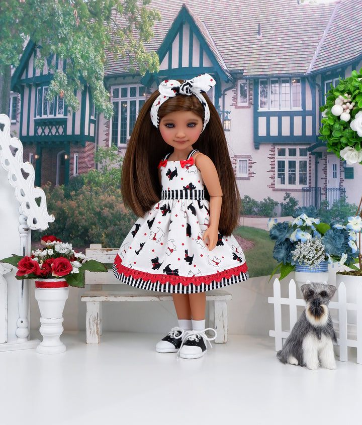 Little Terrier - dress and saddle shoes for Ruby Red Fashion Friends doll