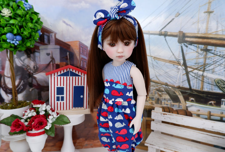 Little Whale - romper with boots for Ruby Red Fashion Friends doll