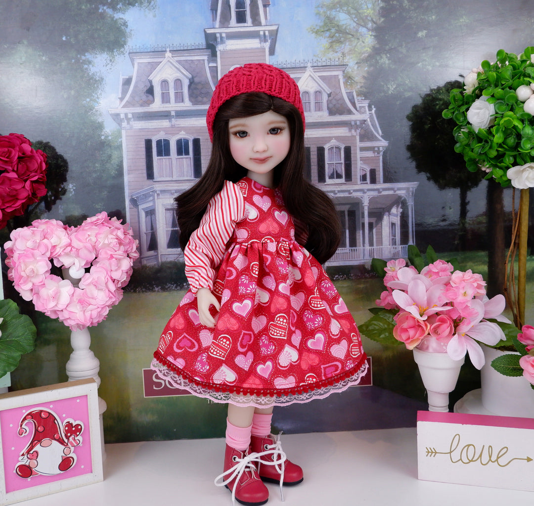 Love Me - dress ensemble with boots for Ruby Red Fashion Friends doll
