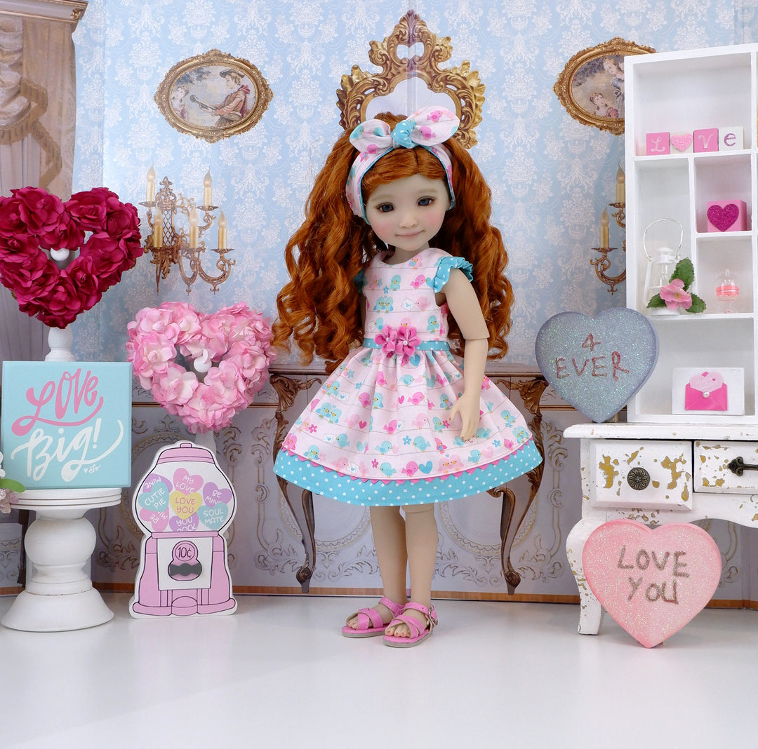 Lovey Dovey - dress with sandals for Ruby Red Fashion Friends doll