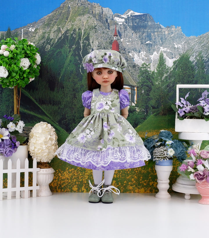 Magnificent Rose - dress & pinafore with boots for Ruby Red Fashion Friends doll