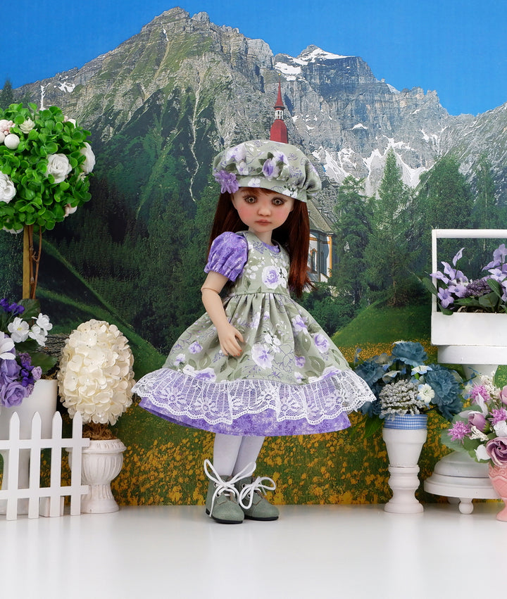 Magnificent Rose - dress & pinafore with boots for Ruby Red Fashion Friends doll