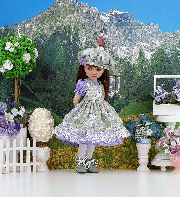 Magnificent Rose - dress & pinafore with boots for Ruby Red Fashion Friends doll